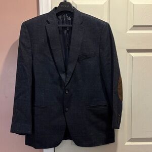 Ralph Lauren Men's Black Blazer with Elbow Patches